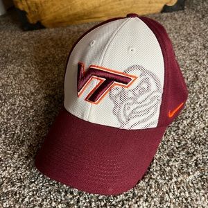 Used Nike Virginia Tech VT Fitted Cap Hat Hokies One Size